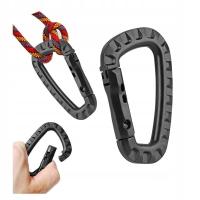 Karabińczyk turystyczny ABS 8.5cm wytrzymały mocny uchwyt brelok do kluczy