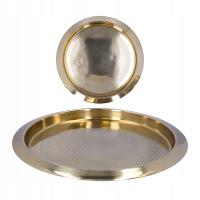 TACA KELNERSKA ZŁOTA barowa ze stali nierdzewnej do serwowania jedzenia