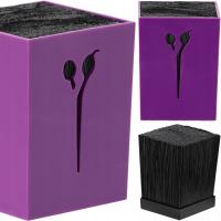 Stojak organizer na nożyczki fryzjerskie doniczka fioletowa