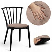 PODUSZKA NA KRZESŁO MARIE FUTRO OKRĄGŁA 37 CM MIĘKKA WYGODNA SIEDZISKO BEŻ