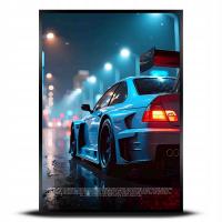 OBRAZ BMW E46 GTR 30x40CM SPORTOWE AUTO PREMIUM LED NIGHT BMW MOTORSPORT