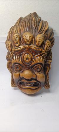 Duża stara maska bożek Azja vintage design T30
