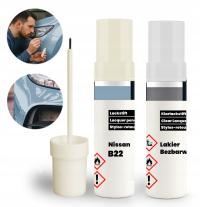 Zaprawka NISSAN B22 Zestaw 2w1: Lakier Bazowy + Bezbarwny z Pędzelkiem