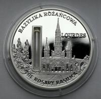 280. Sierra Leone SREBRO 10 dolarów 2009 Lourdes - Bazylika Różańcowa