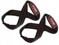 PASKI DO CIĄGÓW FIGURE 8 STRAPS BLACK/RED L/XL