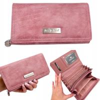 ЖЕНСКИЙ КОШЕЛЕК БОЛЬШОЙ КОЖАНЫЙ ПОДАРОК РОЗОВЫЙ ДЖЕННИФЕР ДЖОНС СРЕДНИЙ ЭКО КОЖА