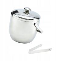 Wiaderko na lód ze stali nierdzewnej 2,8 l, odporne na przeciekanie, chłodziarka, która utrzymuje lód w stanie zamrożonym