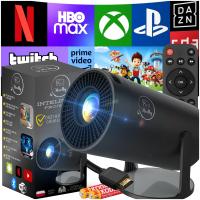 Светодиодный проектор Heelly Android вращающийся 4K Mini black