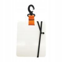 Notatnik do pisania Scuba Diving z obrotowym klipsem i akcesoriami do ołówków Pomarańczowy