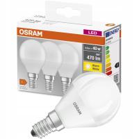3X светодиодные лампы шар E14 5W = 40W 470LM OSRAM