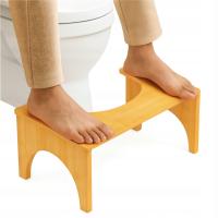 PODNÓŻEK TOALETOWY STOŁEK PODEST DO TOALETY ŁAZIENKI POD NOGI WC BAMBUSOWY
