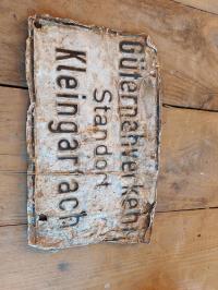 Stara Niemiecka tablica kolejowa