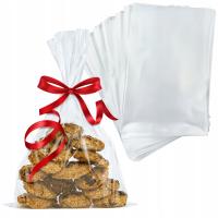 Woreczki foliowe celofanowe torebki Świąteczne 10x15cm Grube Zestaw 100 szt