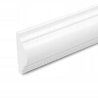 Декоративная настенная полоса 4 см штукатурка твердая белая MARDOM LS-40 2m