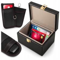PUDEŁKO NA KLUCZYK RFID KEYLESS 2x ETUI DO KART KARTKLATKA FARADAYA BLOKADA