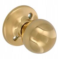 Gałka stała drzwiowa meblowa Mosiądz polerowany 73x66mm Uchwyt meblowy