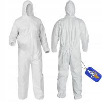 Kombinezon malarski KING BHP biały z kapturem i ściągaczami