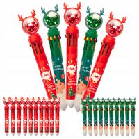 20x DŁUGOPIS 10 KOLORÓW ZESTAW PREZENT NA MIKOŁAJKI DO SZKOŁY PRZEDSZKOLA