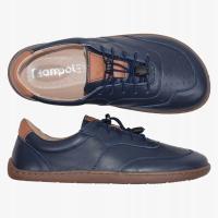 ЖЕНСКАЯ ОБУВЬ МИНИМАЛИСТИЧНЫЙ БОСИКОМ ШИРОКИЙ КОЖАНЫЙ ТЕМНО-СИНИЙ KAMPOL