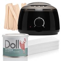 DOLL Xanitalia Zestaw wosk do depilacji w puszce TE VERDE + PODGRZEWACZ