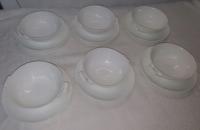 Bulionówki porcelanowe Villeroy Boch Fiori Weiss Komplet 6 sztuk