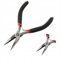 Szczypce jubilerskie kombinerki płaskie czarne do rękodzieła biżuterii