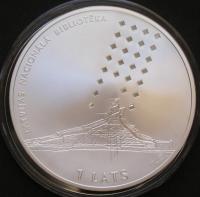 Łotwa 1 lats 2002 - Biblioteka Narodowa - srebro - stan menniczy