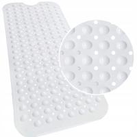 MATA ANTYPOŚLIZGOWA DO WANNY 99x40 BIAŁA WYTRZYMAŁA ŁAZIENKOWA DUŻA WYGODNA