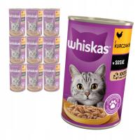 WHISKAS Adult с курицей в соусе влажный корм для кошек может 10X400 г