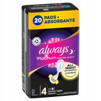 podpaski ALWAYS PLATINUM SECURE 4 NIGHT 20 pads