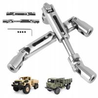 2 SZT. METALOWY WAŁY NAPĘDOWE DO CIĘŻARÓWKI WOJSKOWEJ RC WPL W SKALI 1/16