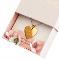 позолоченное ожерелье с гравировкой подарок для мамы 316L сталь сердце сердце