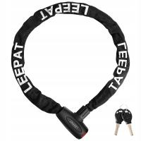 Zapięcie Rowerowe Zamek 5-cyfrowy Łańcuchowy 120 cm 2 Klucze Hartowana Stal