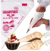 Rękaw CUKIERNICZY L WOREK FOLIOWY krem dekoracja tort pieczenie 35cm 100szt