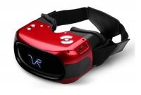 OKULARY GOGLE VR 3D Wyświetlacz 5 cali CZERWONE