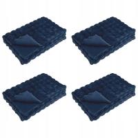 Koc z futra sztucznego królika 4 pcs Niebieski Morski