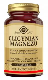 Solgar Glicynian magnezu 60 kapsułek suplement diety