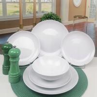 LUBIANA BOSS БЕЛЫЙ СЕРВИЗ НАБОР ПОСУДЫ 18 ТАРЕЛОК НА 6 ЧЕЛОВЕК