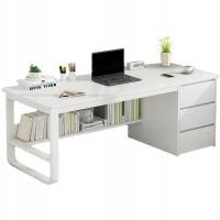 КОМПЬЮТЕРНЫЙ СТОЛ ЛОФТ БЕЛЫЙ ПОД НОУТБУК СКАНДИНАВСКИЙ КОМПЬЮТЕР С 3 ПОЛКАМИ