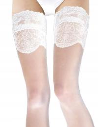Pończochy samonośne ślubne Josefa 20 den białe FIORE