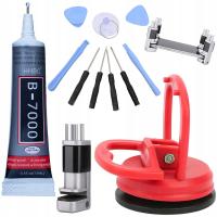 Zestaw naprawy ekranów zacisk imadełko LCD klej B7000 narzędzia przyssawka