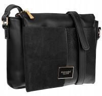 Сумка черная сумка-мессенджер Monnari логотип 3 отделения CROSSBODY