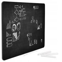 Магнитная меловая доска безрамная черная 60x45 СМ Халява