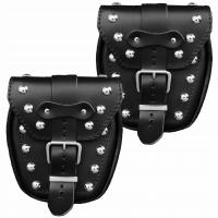 Сумка из черной кожи для чемодана 2шт