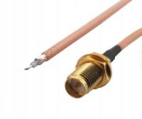 Pigtail SMA RP wtyk KĄTOWE 15cm RG178 DO LUTOWANIA