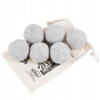 SMART WASH KULE PIŁKI Z WEŁNY ANTYKŁACZKI DO SUSZARKI 6 SZTUK SZARE