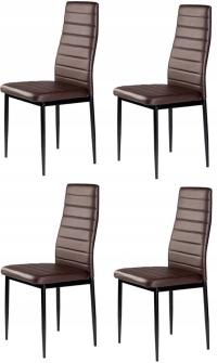Krzesło Mebelki24, zestaw 4 krzeseł, stołki do jadalni, salonu, ekoskóra