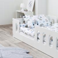 Łóżko dla dziecka LUMI 90x200 parterowe podłogowe MONTESSORI Niskie BIAŁY