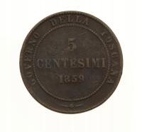 [M9153] Włochy Toskania 5 centesimi 1859