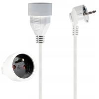 PRZEDŁUŻACZ SIECIOWY AGD MOCNY POJEDYŃCZY KABEL ELEKTRYCZNY 1 GNIAZDO 1,5 M